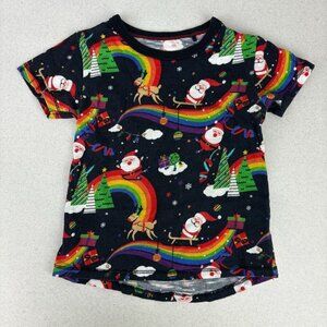 Next Christmas Santa Rainbow Short Sleeve Tee 2-3